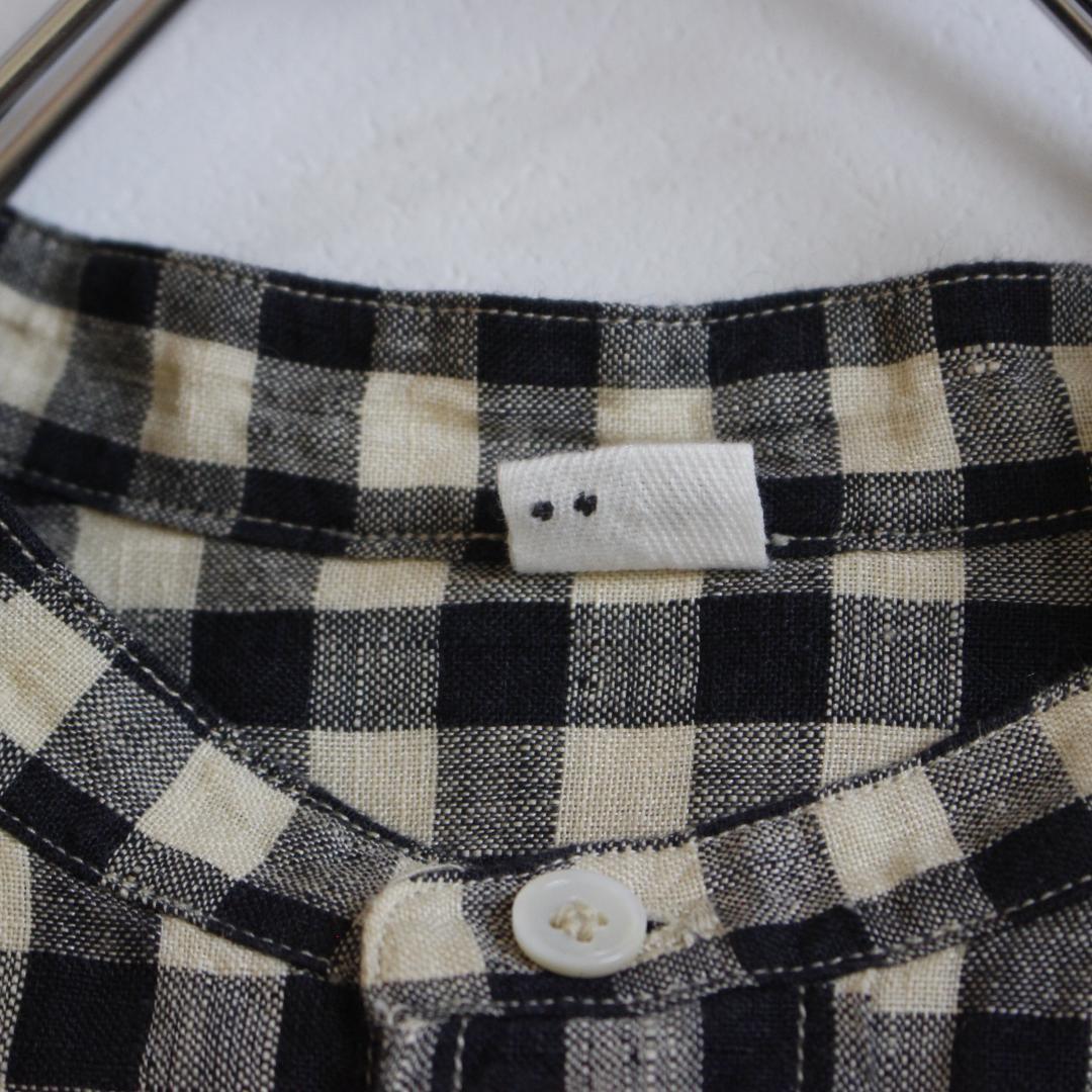 【現行タグ】45R インドガーゼリネン908ビッググーグーシャツ M R刺繡