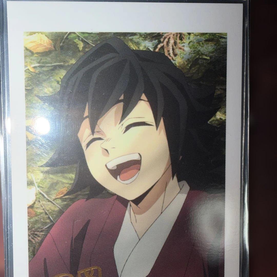 鬼滅の刃 冨岡義勇 レア 美品 チェキ風ブロマイド 柱カフェ 幼少期 笑顔