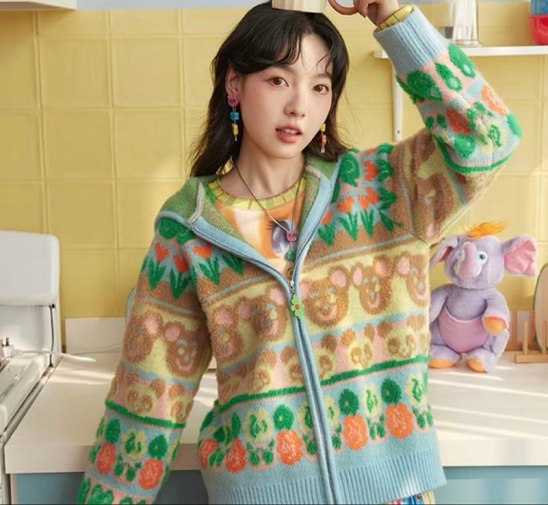 tntntutu ショウワ リトル アニマルズ ニットパーカー