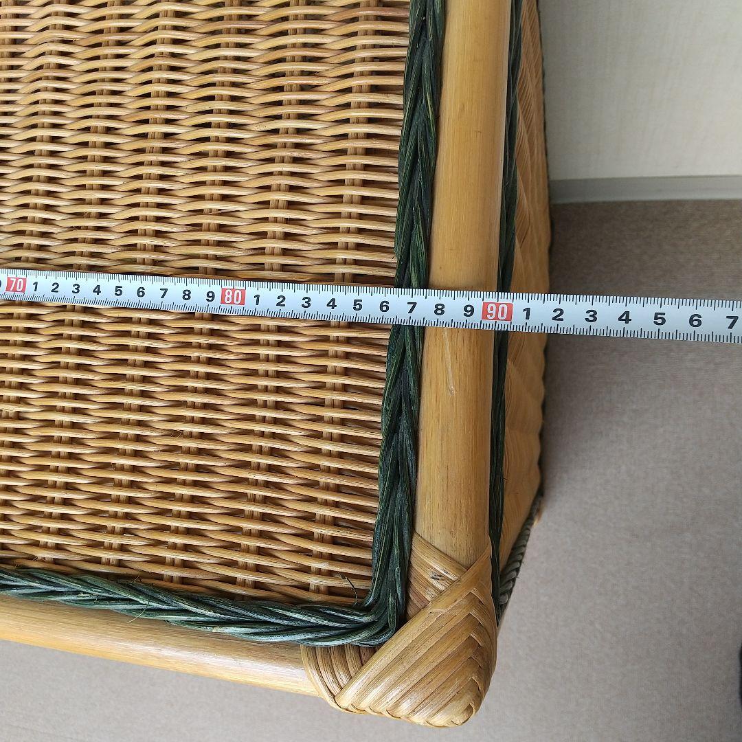 ラタン収納ボックス付きチェスト 引き出し 内張り 布付き