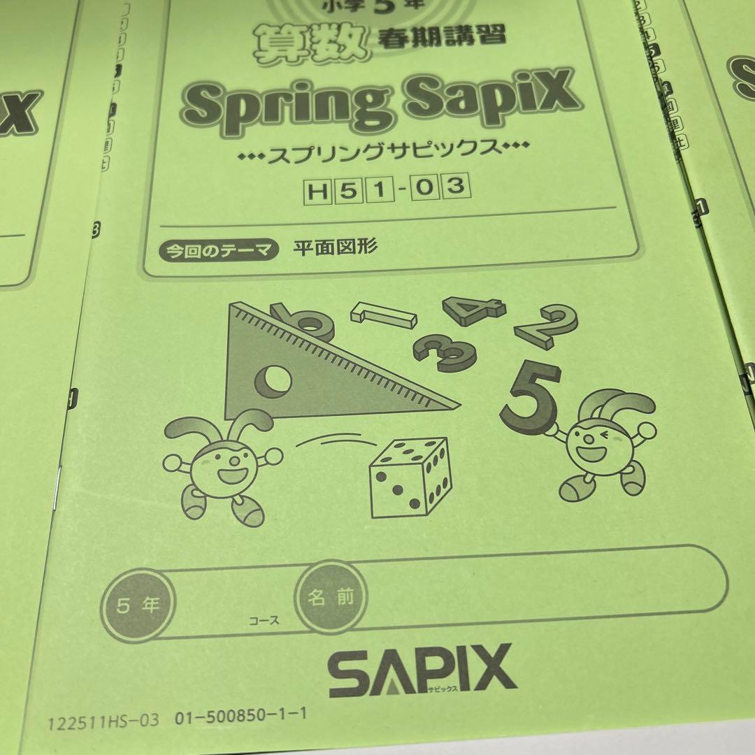 ㉒AA 未使用❣️SAPIXサピックス　5年　算数　季節講習　フルセット