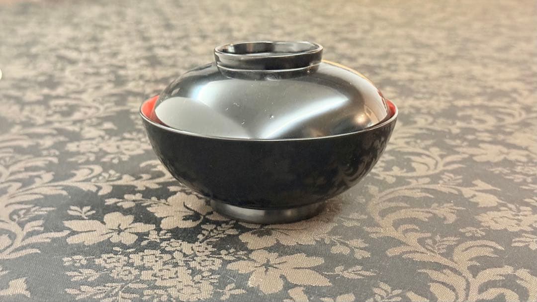 越前漆器　無地　木製　祝膳　黒内朱