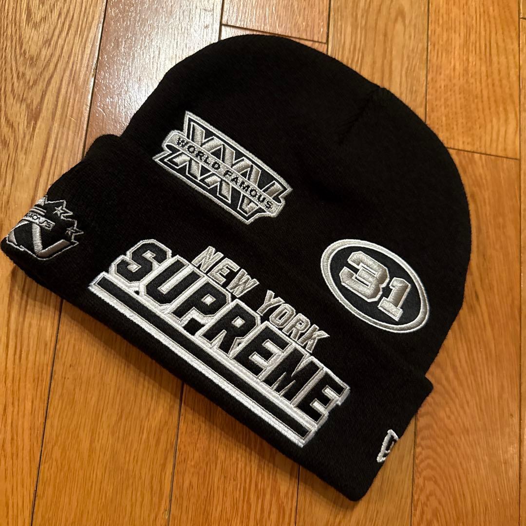 シュプリーム　supremeニューエラ Football ビーニー　黒　試着