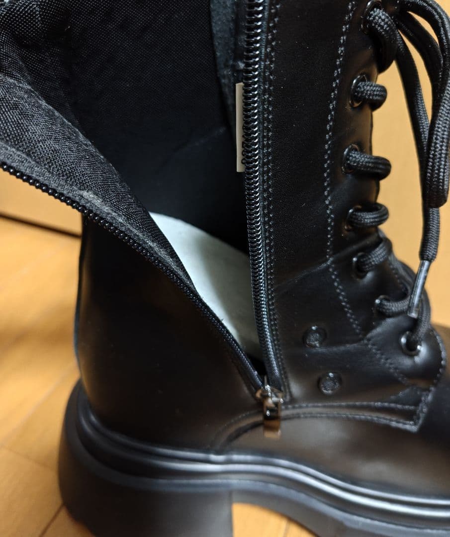 HSK Tokyo ＋16.5cm 厚底シークレットブーツ ブラック Sサイズ