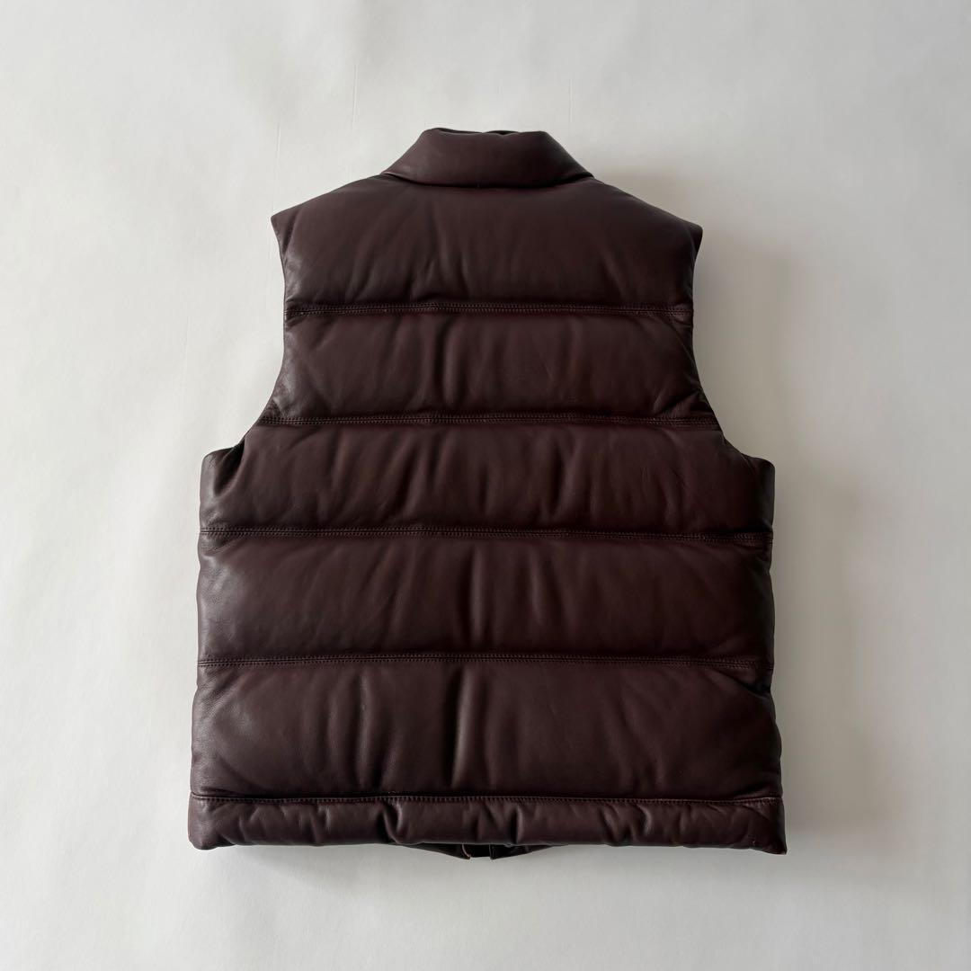 00’s Supreme Leather Puffy Vest / M