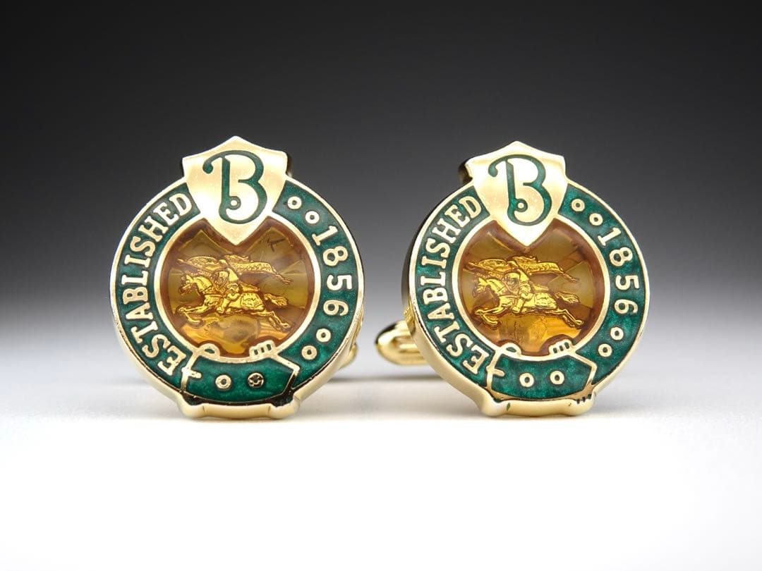 アンダーアーマー　バーバリー　グリーン　スケルトン　カフス　カフリンクス