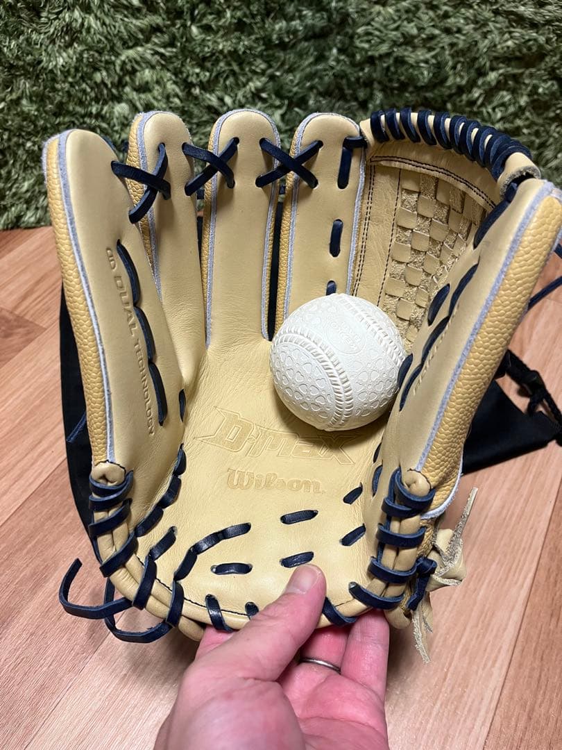 Wilson D-MAX 軟式少年用グラブ DJ型 キャメルSS 左投 硬式改造