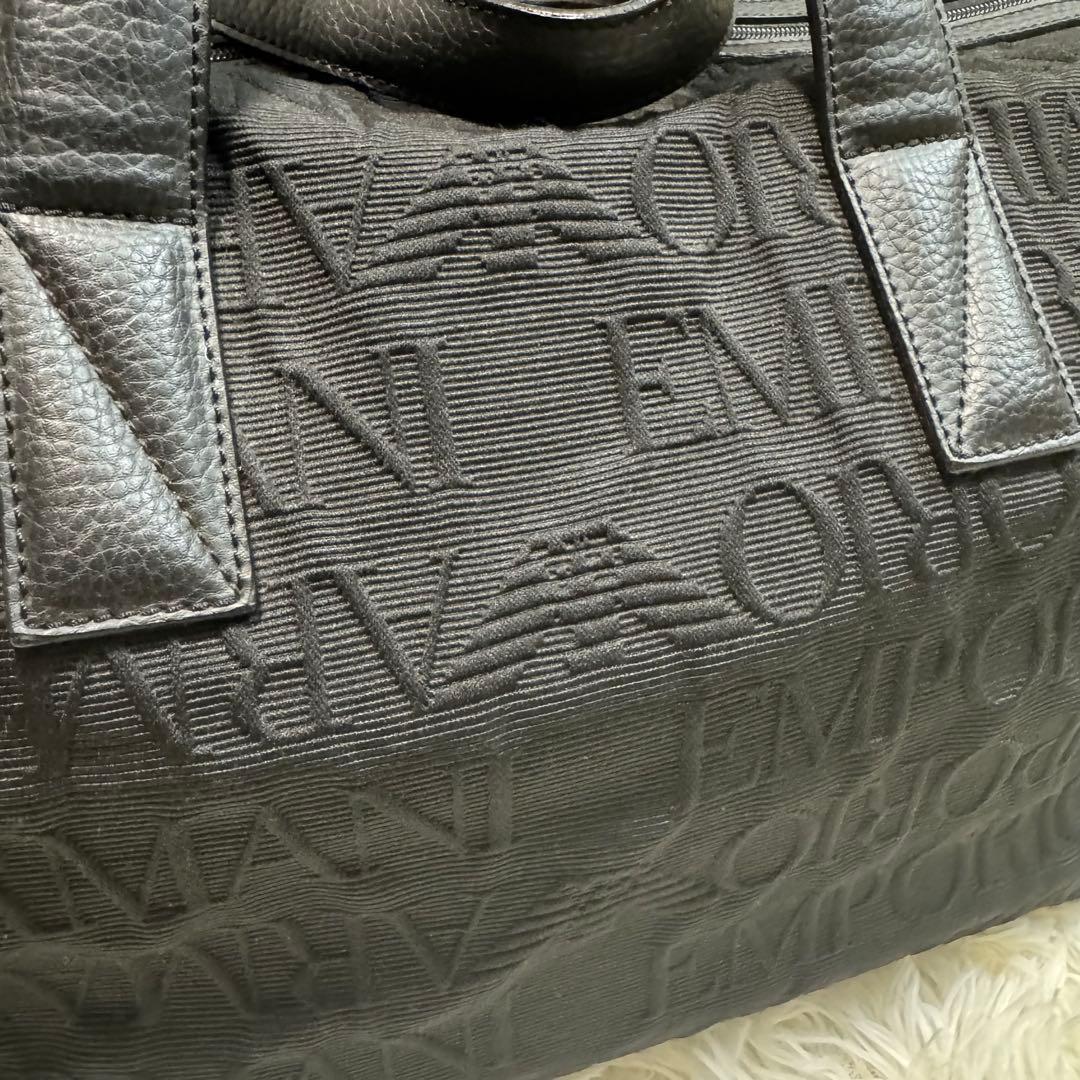 【美品】EMPORIO ARMANI ボストンバッグ　2way カラー黒
