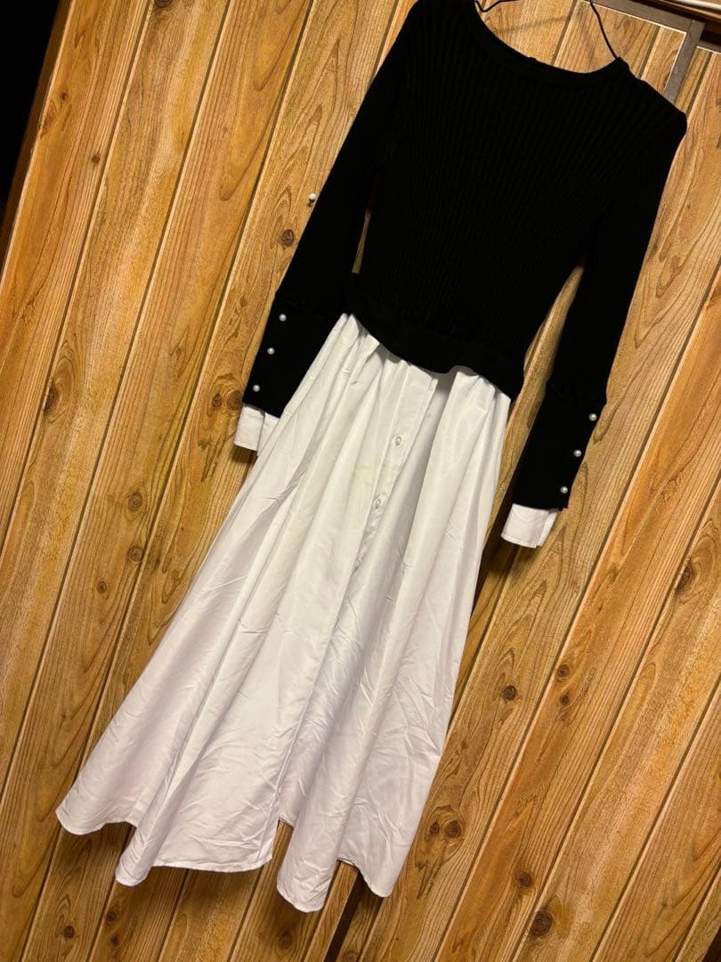 poke　　jenne バックパール大人フレンチドッキングワンピース　M