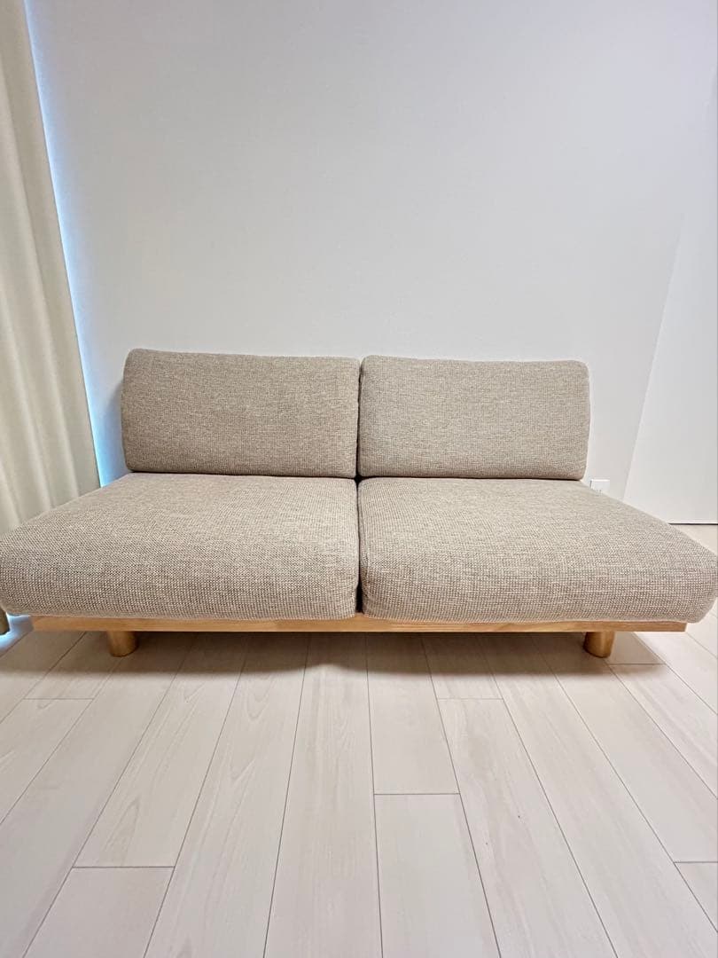【無印良品】ゆったり座れるアームレスソファ2シーター