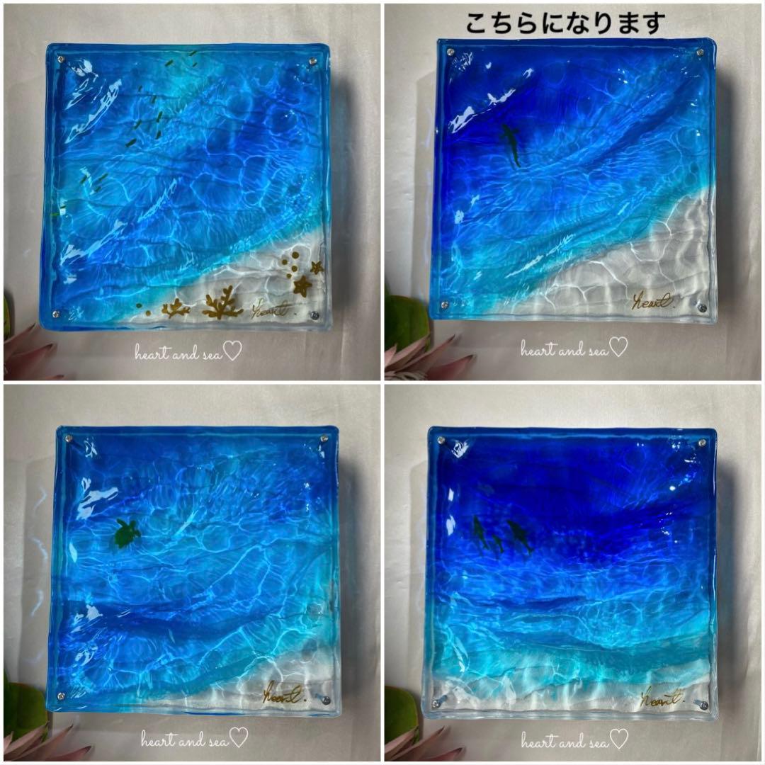 レジンアート　波紋　海アート　オーシャンアート　インテリアパネル