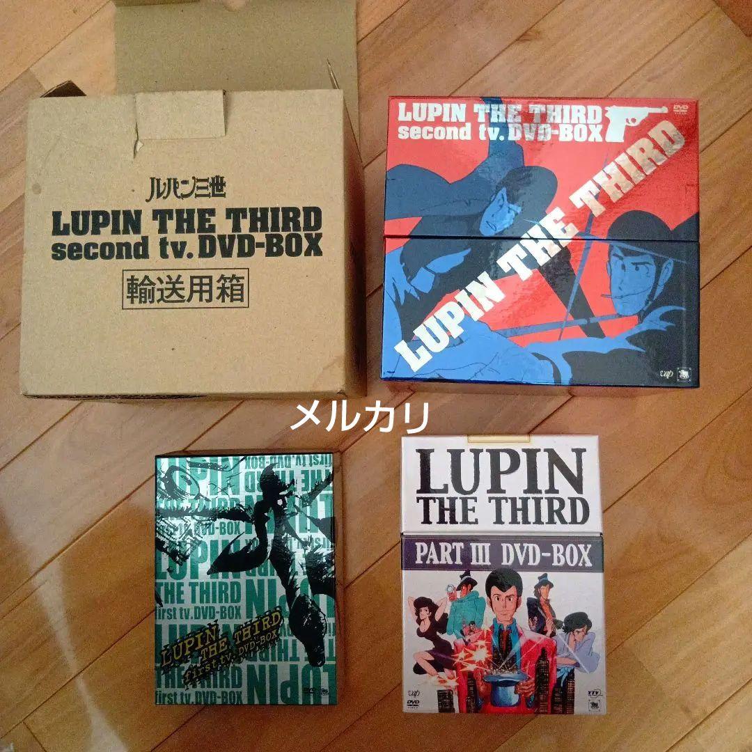 ルパン三世DVDBOX1.2.3まとめ売り、おまけ別冊宝島２冊、ミニフィギュア