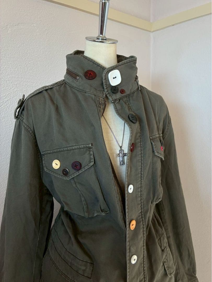 激レア✴︎y2kボタン再構築　ミリタリーライダース　平成ギャル　ストリートNANA