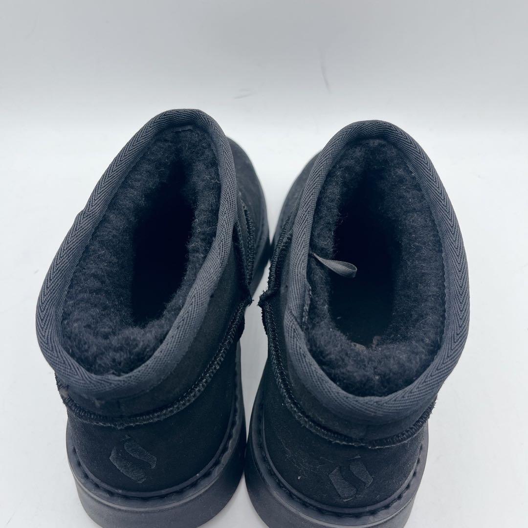 25AW 極美品✨スケッチャーズ スリップインズ ムートンブーツ 黒 ボア 23
