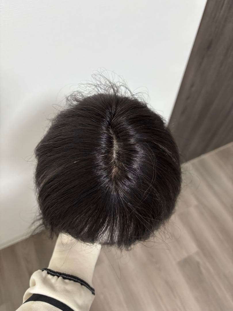 値下げ！私元気　部分ウィッグ　分け目タイプ　BK