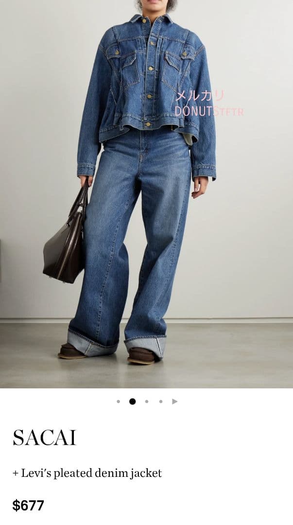 *★Levi's x sacai★Women's デニムジャケット貴重なサイズ1