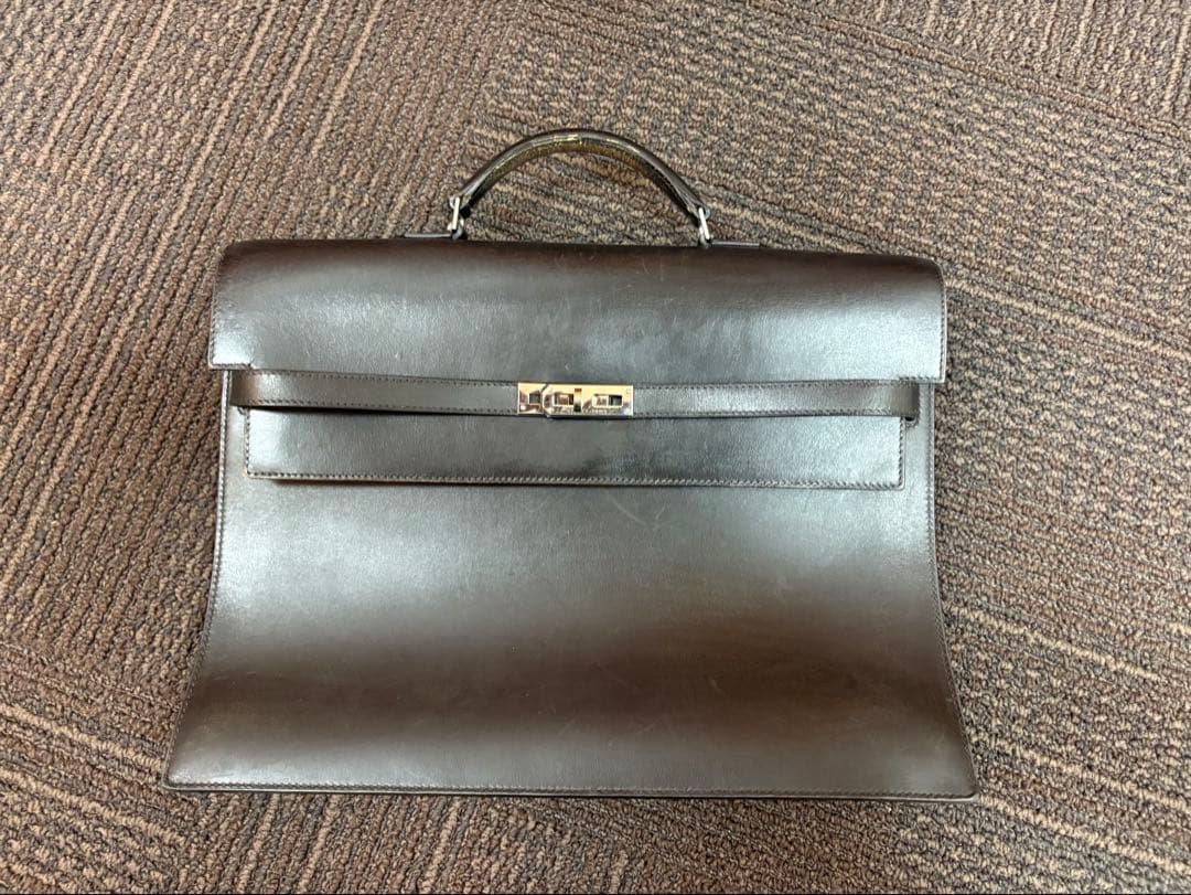 上*司様 エルメス　レザー ビジネスバッグ