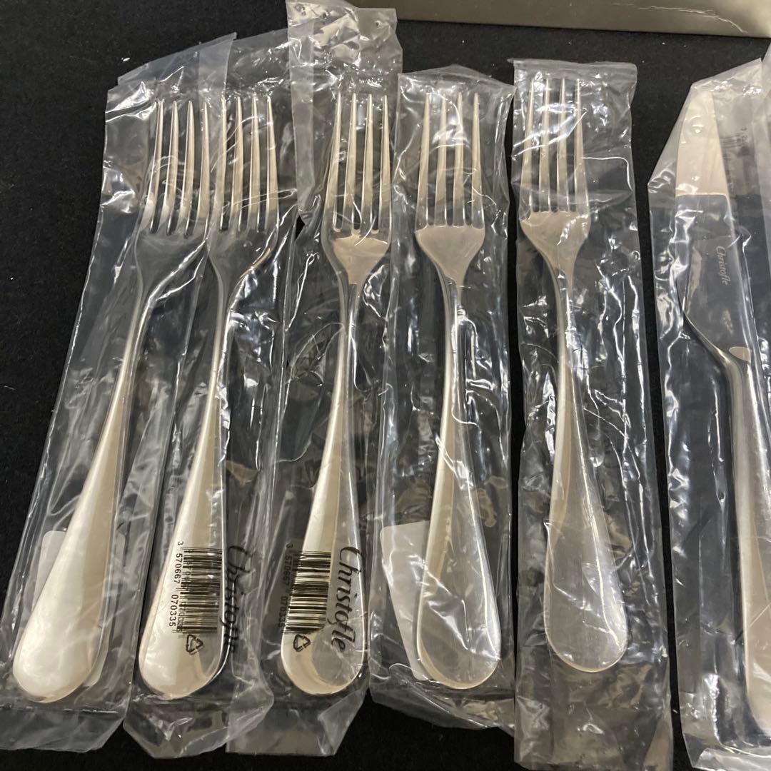 未使用品　クリストフル　ナイフ　フォーク　5本セット