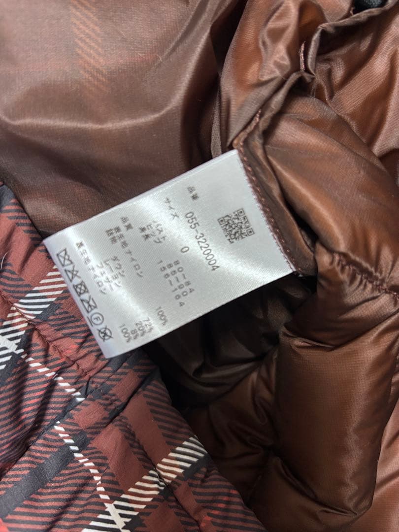 パーリーゲイツ　2WAYダウンジャケット レディース　サイズ0 チェック柄