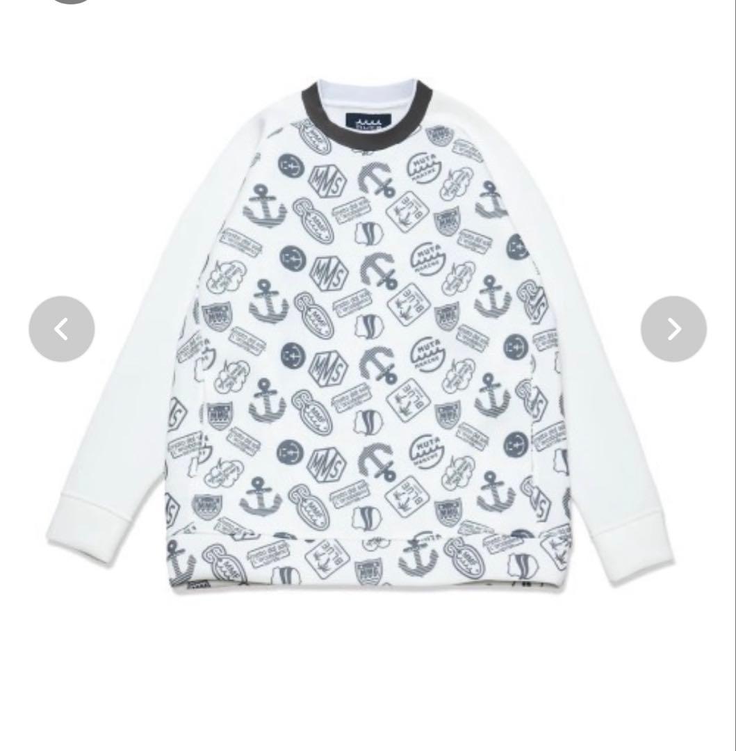 未使用ムータmutaプリント柄スウェットゴルフムータマリン　トレーナー