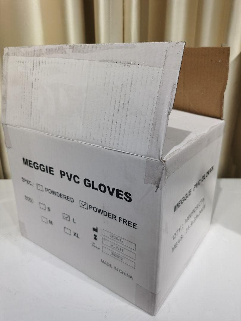 PVCグローブ　Lサイズ　40箱　PVC パウダーフリー　4000枚