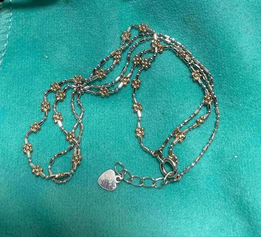 アンクレット　2連　アクセサリー　Ｋ10WG かわいい