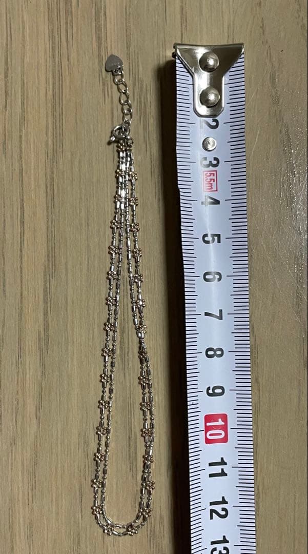 アンクレット　2連　アクセサリー　Ｋ10WG かわいい