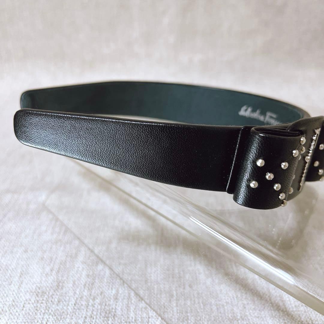 【極美品】【希少】サルヴァトーレフェラガモ ヴァラリボン カチューシャ レザー