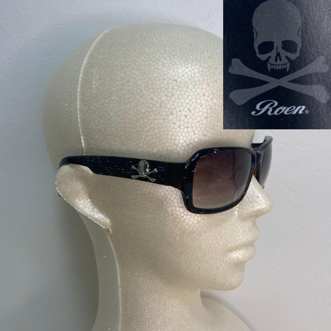タグ付き✨ROEN スカルモチーフ ラウンド型 サングラス y2k 濃茶