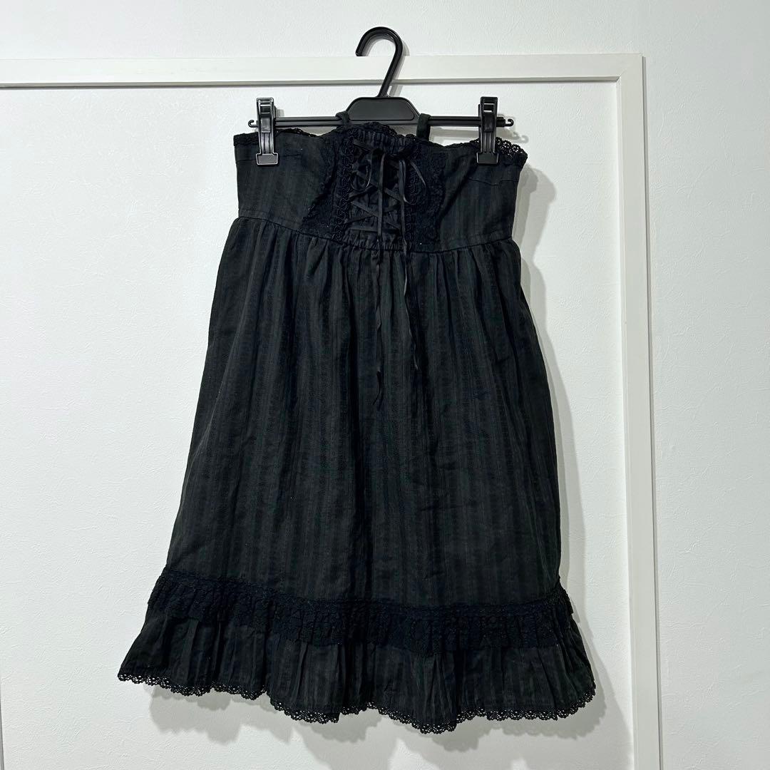 BABY THE STARS 黒 からみベビードールジャンパースカート