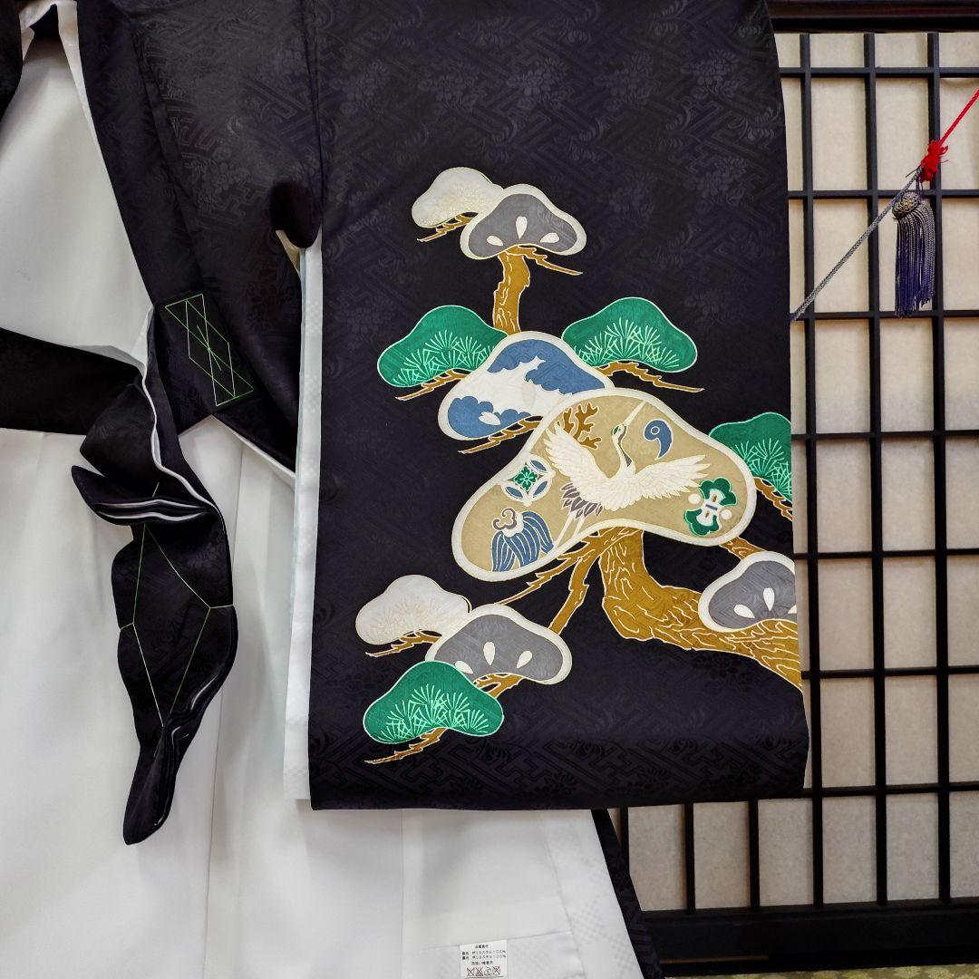 マコりン様予約中おしゃれで粋な男のお子さま宮参り山着物在庫処分011