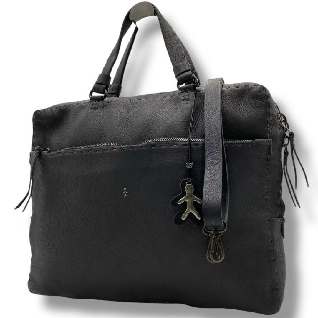 良品 エンリーべグリン ビジネス 2WAY バッグ A4 大容量 本革 出張