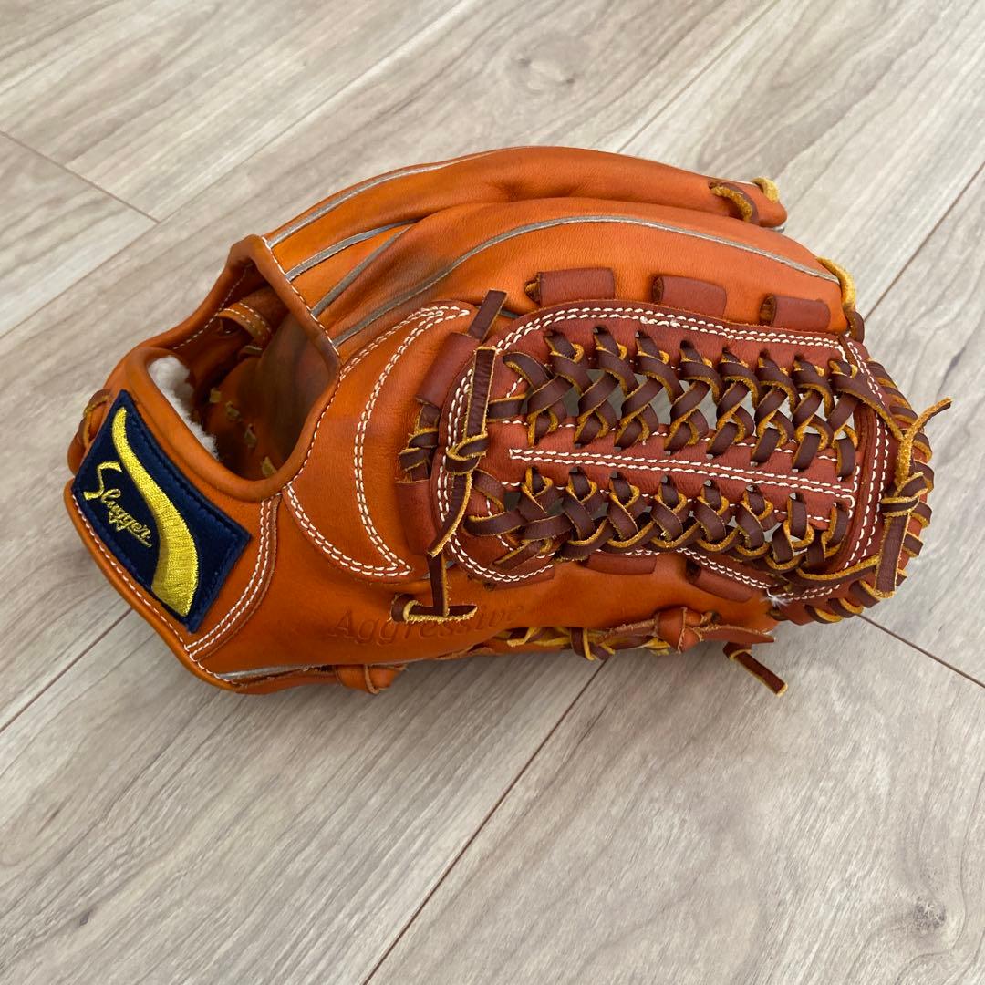 久保田スラッガー　KSN-L7s KSオレンジ 東京支店型付け　オイル加工済