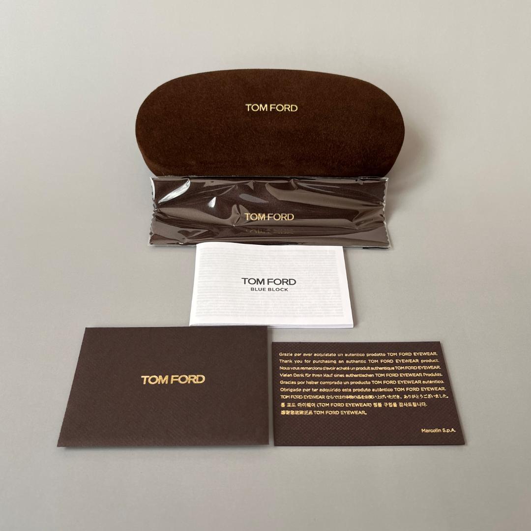 トムフォード メガネ クラシカル オーバル ガンメタ ネイビー グレー シンプル