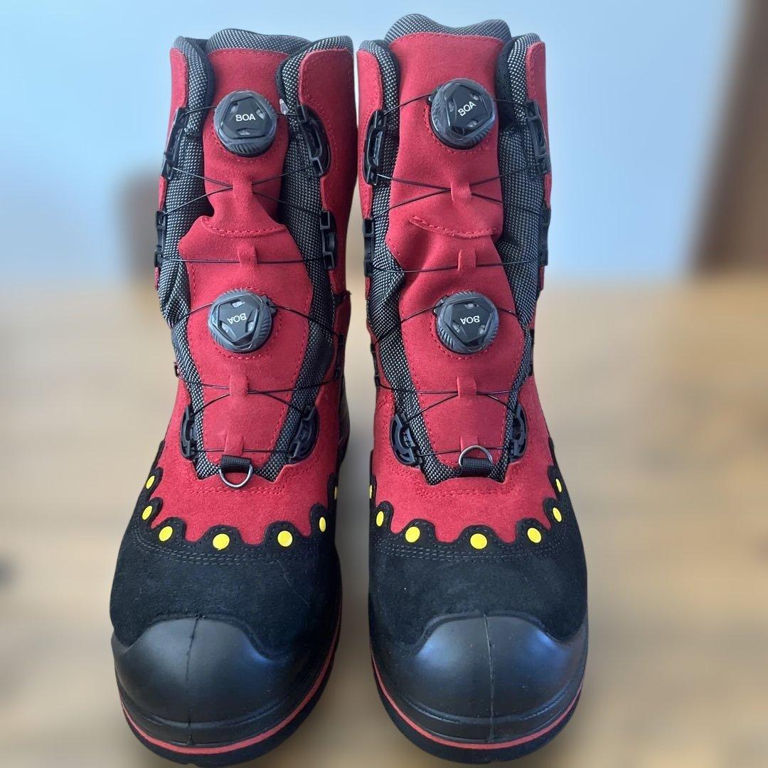 ファナーチェーンソーブーツ 赤黒 サイズ25.5〜26.0（EU41）