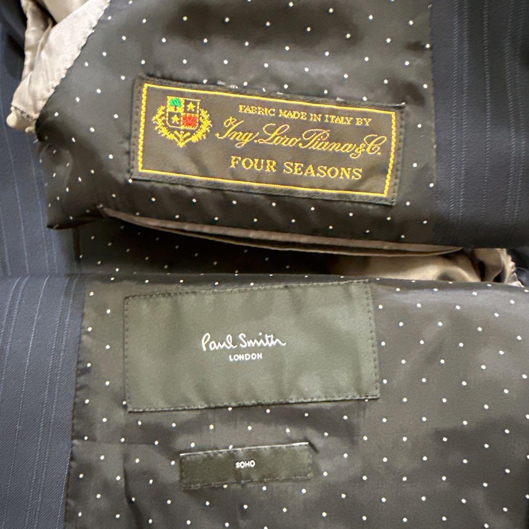 【極美品】Paul Smith スーツ ロロピアーナ ストライプ ドット XL