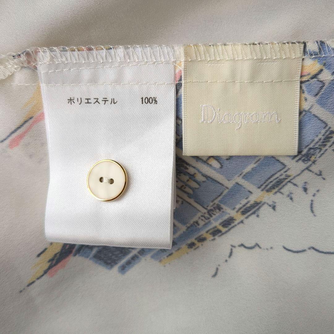 グレースコンチネンタル　ダイアグラム　スーヴェニールプリントブラウス