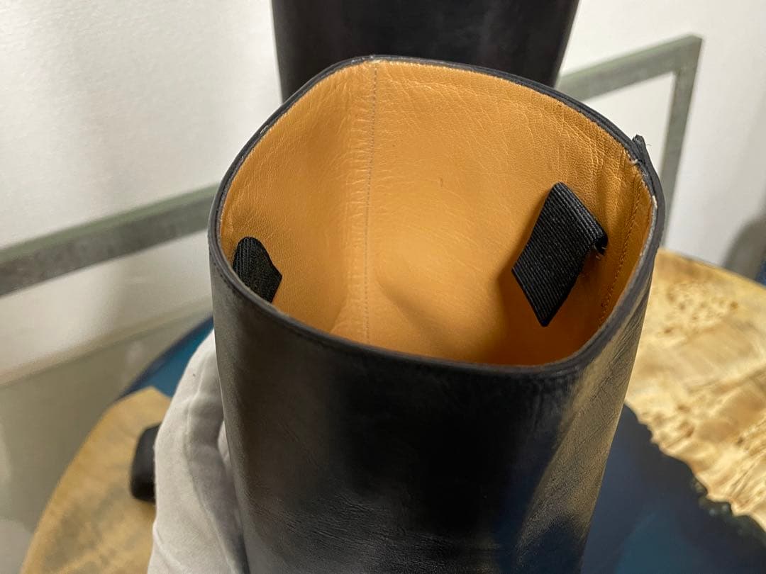 【かかと訳あり】エルメスHERMES レザーロングブーツ 36ハーフ