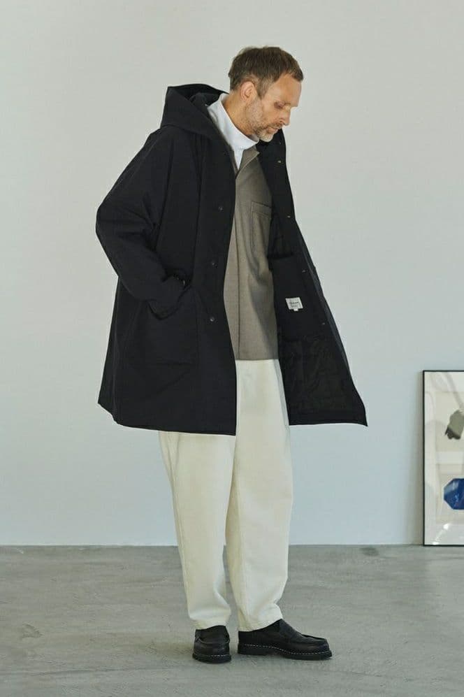 Still by hand フードコート 黒 46 24AW 美品