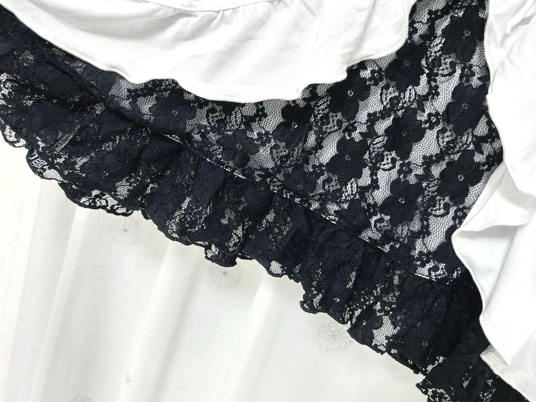 タグ付き♡GOLDS♡肩紐ビジュー♡ふりふりラッフルフリル♡レースキャミトップス