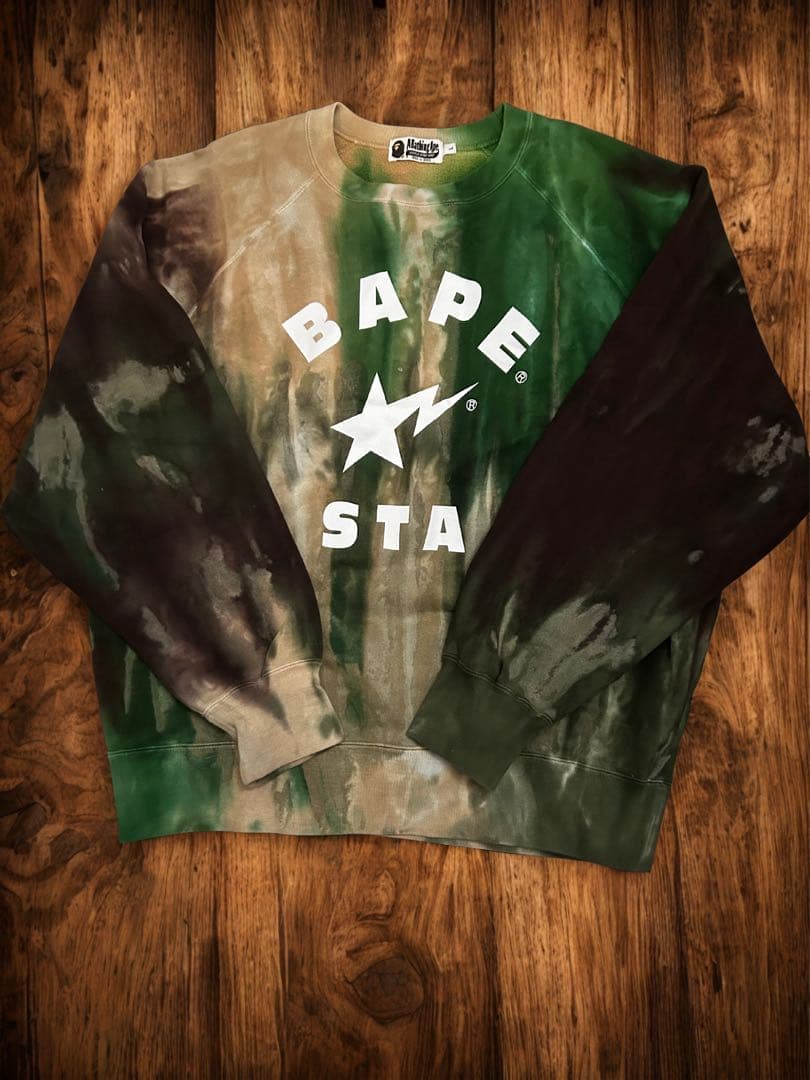 BAPE タイダイ スウェット BAPE STA クルーネック