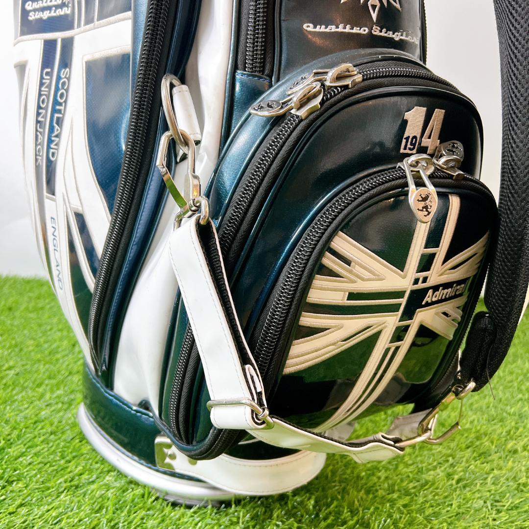 Admiral アドミラル ゴルフ キャディバッグ 5分割 カート型 エナメル