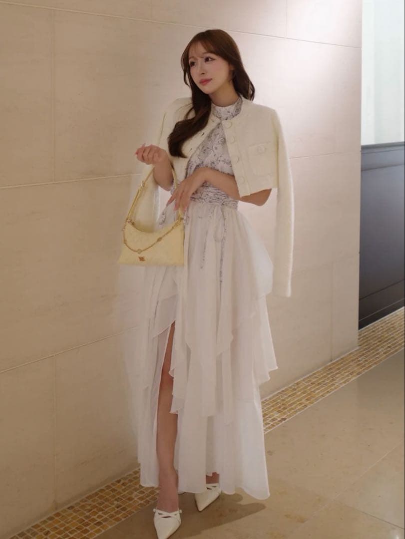 新品・未開封♡Darich♡アメスリギャザーシフォンロングワンピース(Free)