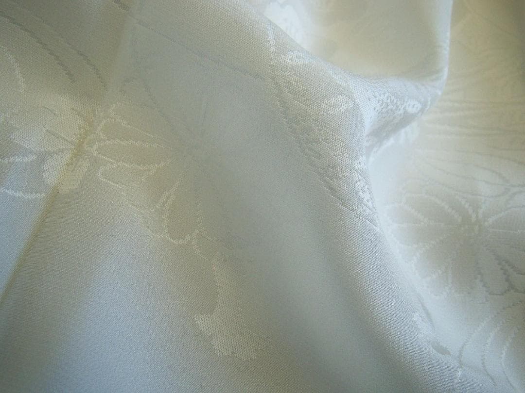 ロング寸 倫子 白地 長襦袢 正絹 居敷当て付 未使用 ～168cm Jｓ735