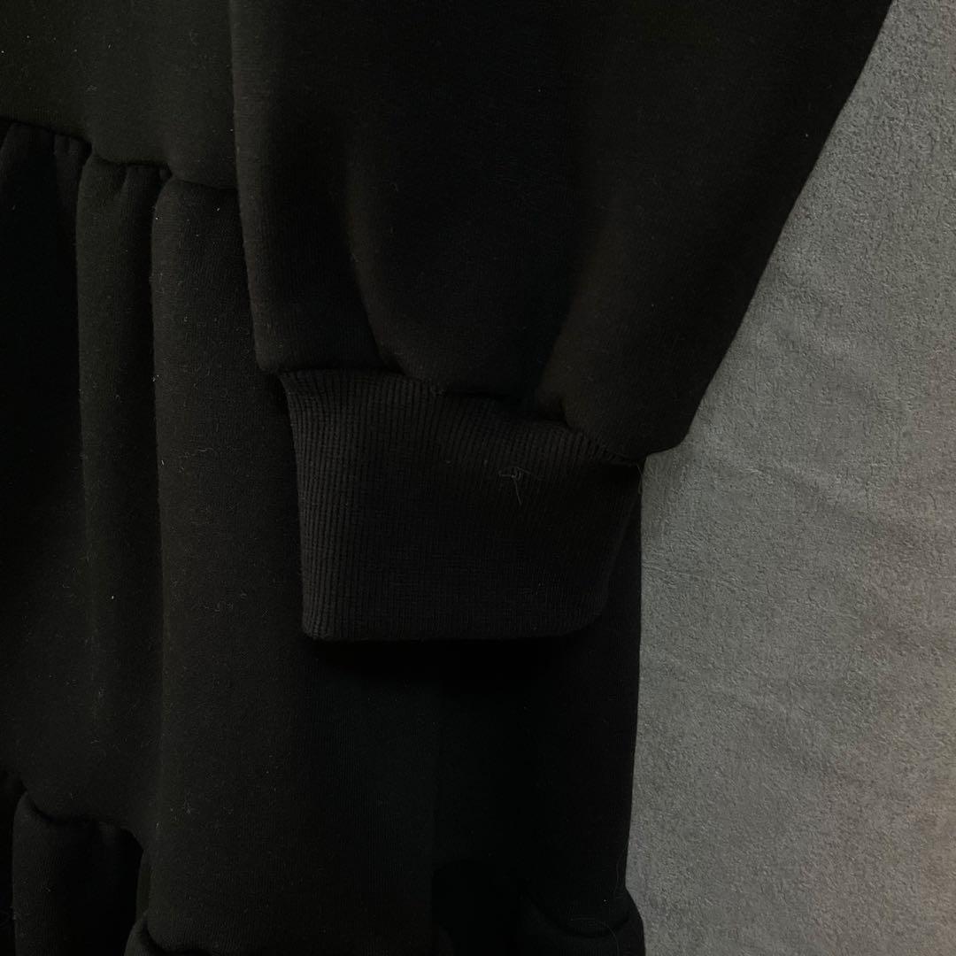 plus otoha 新品未使用タグ付き 裏起毛ティアードワンピース ブラック