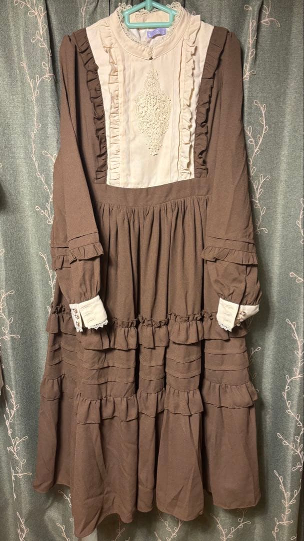 axes femme kawaii アンティーク ドール ワンピース　茶