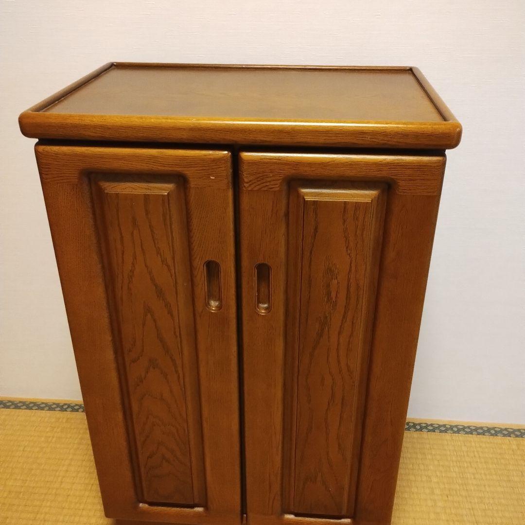 1970年代　木製ブラウンキャビネット 2扉　オ―ダ―品　オ―クランド 中古美