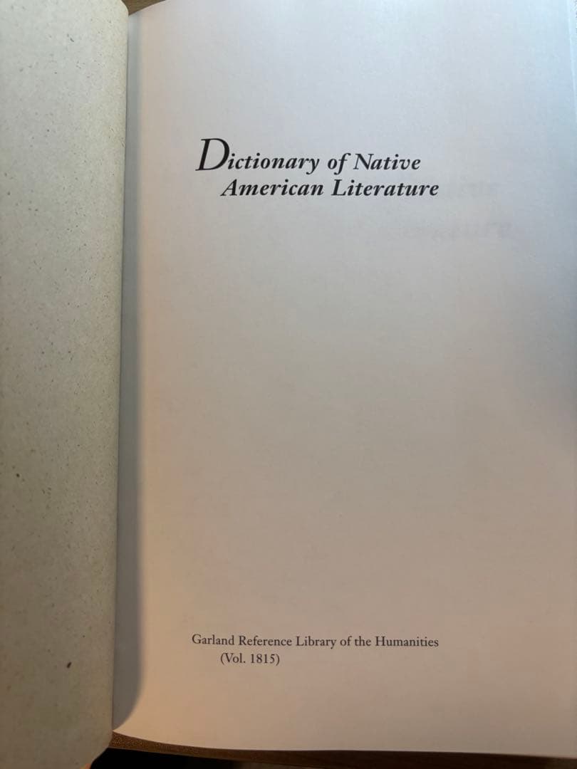 語学・辞書・学習参考書 Dictionary of Native American Literature