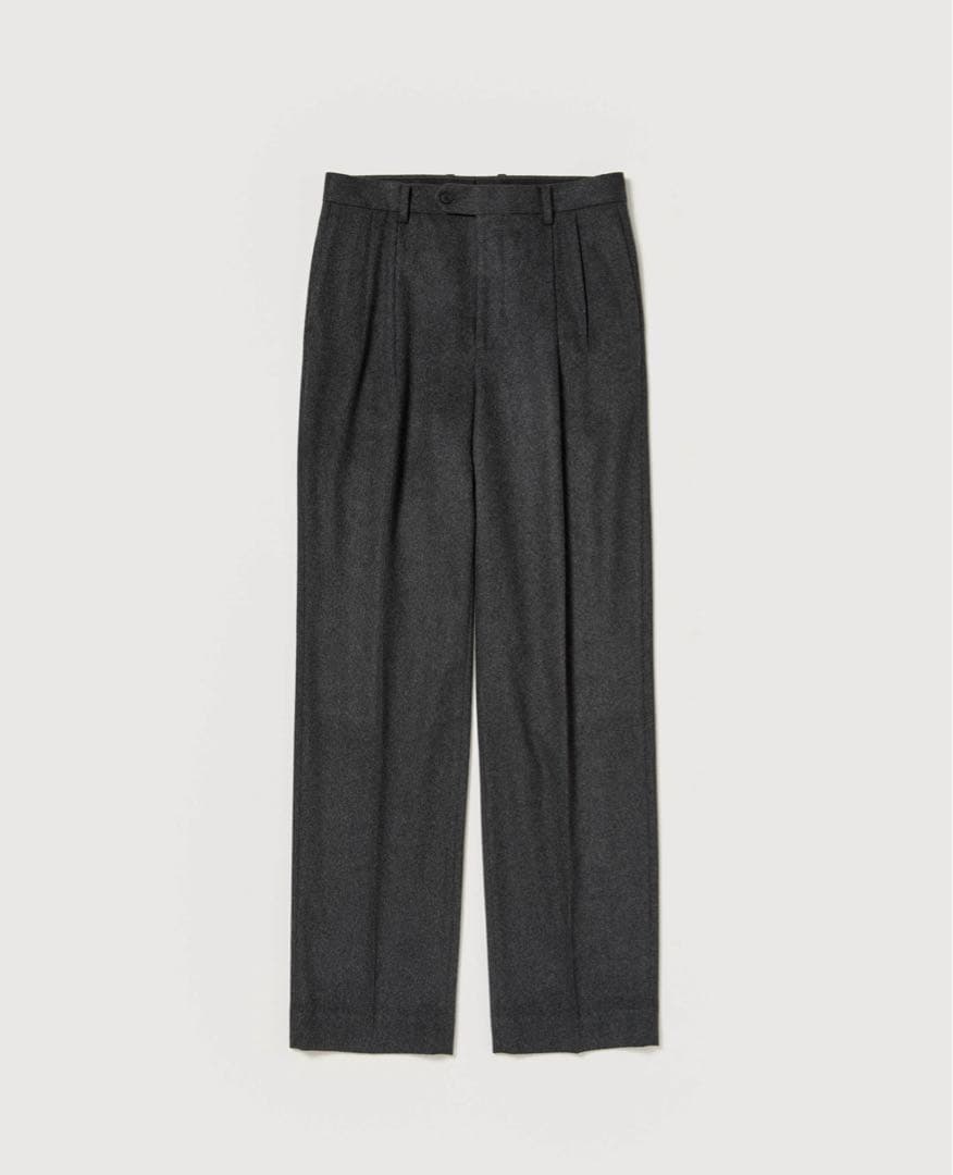 パンツ CASHMERE MOLESKIN TWO-TUCK SLACKS 4