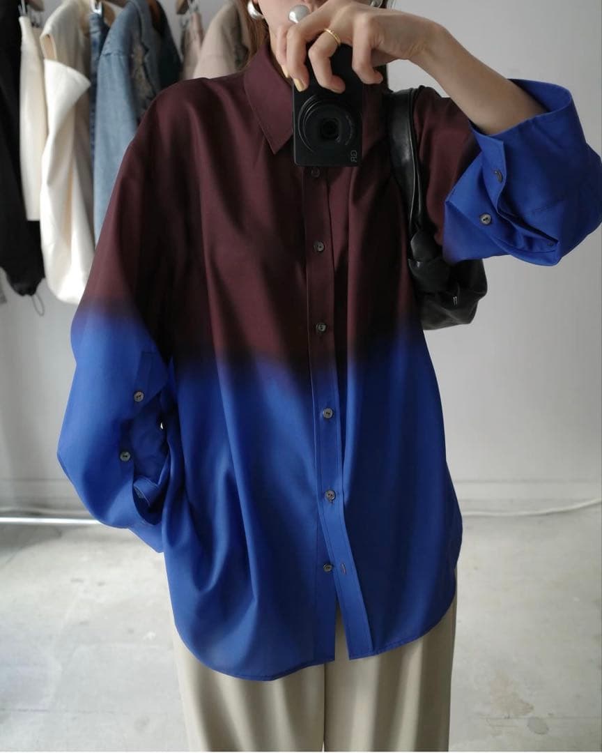 CLANE GRADATION SHIRT BROWN サイズ1